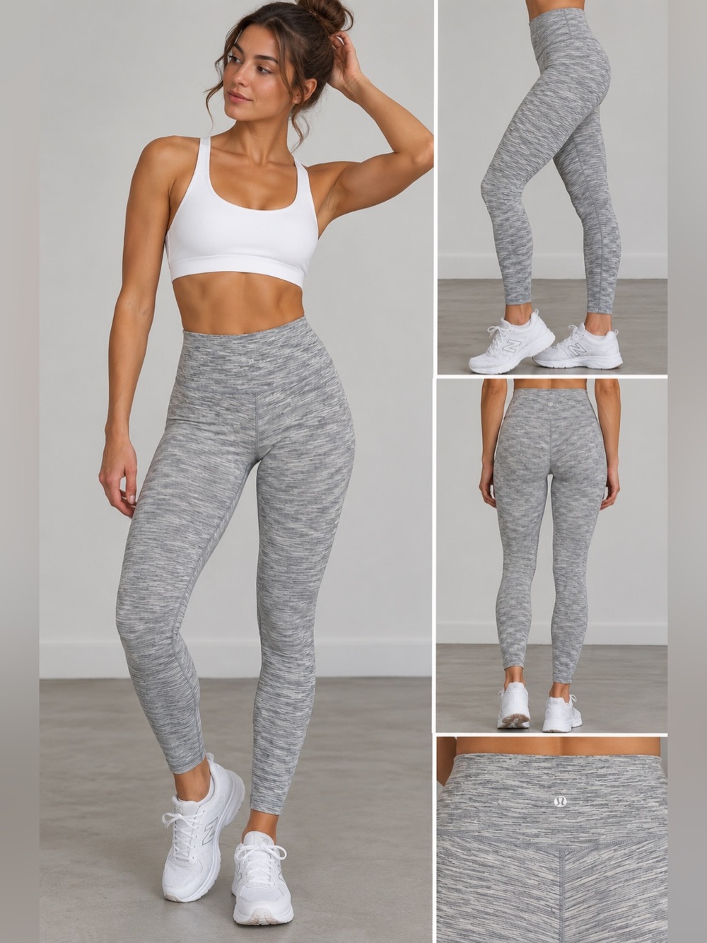 Lululemon High-Rise Gray Space-Dye Leggings